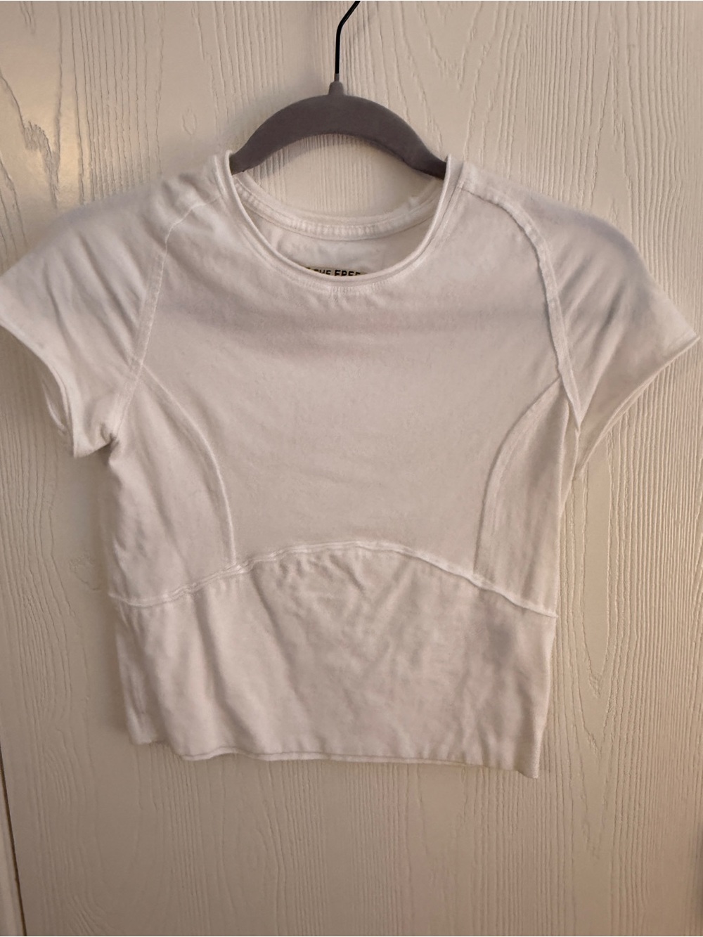 We The Free White Short Sleeve Seam-Panel Tee